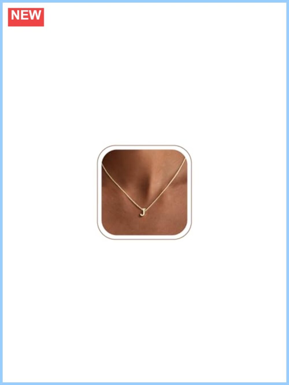 14K Gold-Plated Initial Letter Necklace Pendant Dainty Gift